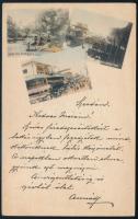 1902 Japán díjjegyes levelezőlap Magyarországon felhasználva, Turul 1f + 4f bérmentesítéssel, "...