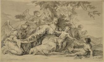 Gianantonio Faldoni (1689-1770) Sebastiano Ricci (1659-1734) után: A Szent Család. Rézmetszet, papír...