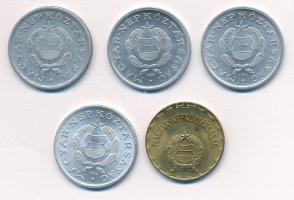 1963-1966. 1Ft Al (4xklf) + 1970. 2Ft sárgaréz T:UNC-XF