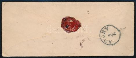 ~1864 5kr levélen "FEGYVERNEK" - "ABONY"