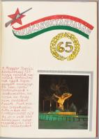 1983-1984 Úttörő napló, 215. József Attila úttörőcsapat, benne kézzel írt bejegyzésekkel, rajzokkal,...