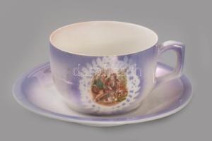 Bavaria gyermek mintás porcelán mokkás készlet. Matricás, jelzett, hibátlan 5 személyes, cukordoboz ...
