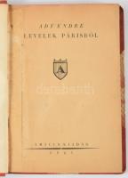Ady Endre: Levelek Párisból. Válogatta: dr. Földessy Gyula. (Bp.), 1924, Amicus (Globus-ny.), 176 p....