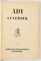 Ady Endre: Uj versek. Bp.,[1929.], Athenaeum, 120 p. 9. kiadás.
Ortutay Gyula (1910-1978) néprajztu...