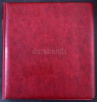 Ausztria 1850-1937 falcmentes előnyomott album, benne néhány száz bélyegzett bélyeg Lindner bordó gy...