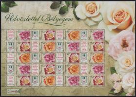 2006 Üdvözlettel bélyegem - Rózsák teljes ív (11.500)
