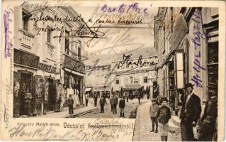 1903 Székesfehérvár, Szőgyén Marich utca, Trenkó József, Gertner József, Zilzner Manó üzlete. Eisler...