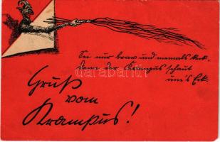 Grüss vom Krampus! / Krampus art postcard (EM)