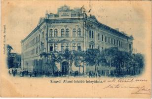 1900 Szeged, állami felsőbb leányiskola. Schulhof Károly kiadása (vágott / cut)