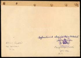cca 1950 Oklevéltervezet, 17x24 cm