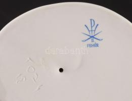 Herendi Fehér 3 darab figura, jelzett, hibátlan, m: 13 cm alatt