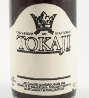 1983 Tokaji aszú vagy szamorodni, bontatlan palack fehérbor, pótolt címkével 0,5l