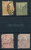 1871 Kőnyomat 2kr, 3kr, 5kr + 25kr kisebb-nagyobb hibákkal