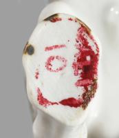 2 darab német porcelán kutya figura, jelzett, hibátlan, m: 13 cm