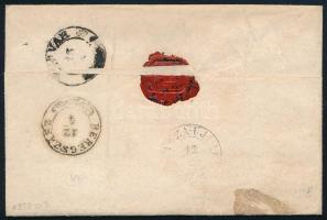 ~1859 10kr I. típus levélen "SZATHMÁR" + "TISZA-ÚJLAK", "BEREGSZÁSZ", ...