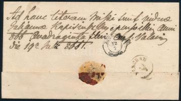 1866 5kr levélen szép "UNGHVÁR" bélyegzéssel eperjesre (regiszterhajtás / folded)