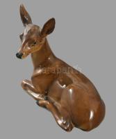Porcelán őz figura, számozott, hibátlan, m: 13 cm