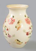 Zsolnay pillangó mintás váza, jelzett, hibátlan, m: 13 cm