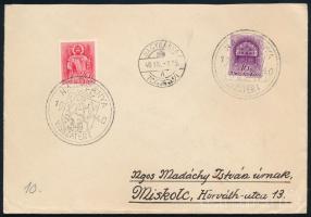 1940 Levél "NAGYBÁNYA VISSZATÉRT" bélyegzéssel Miskolcra, érkezési bélyegzéssel