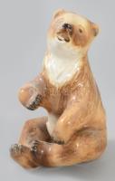 Royal Dux medve figura, jelzett, hibátlan, m: 12 cm