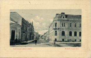 Zsolna Kossuth street with confectionery shop