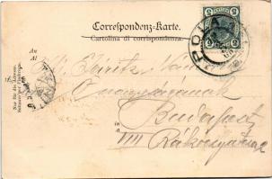 1905 Pola, Pula; K.u.k. Kriegsmarine Kriegshafen / Panorama del Porto da guerra. M. Clapis / Osztrák...