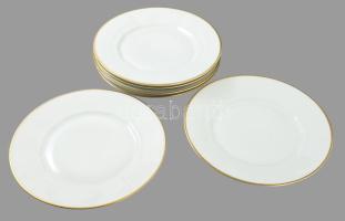 1922-1930 Königszelt Silesia 6 személyes vékonyporcelán nagytányér garnitúra, jelzett, hibátlan, d: ...