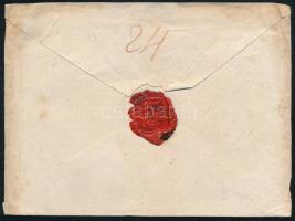 1828 Franco levél 24kr viteldíjjal, piros "ROSENAU" - Pest (Rompes 40 p)