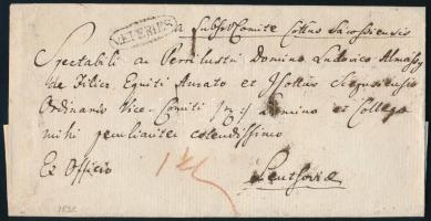 1832 Hivatalos 1,5 latos levél "v.EPERIES" - Lőcse (Rompes 30 p)