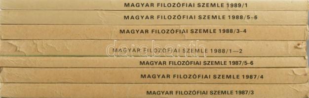 1973 - 1994 Magyar Filozófiai Szemle 25 száma: 1973/1-2.; 1985/5-6.; 1986/1-2, 3-4, 5-6; 1987/2,3,4;...