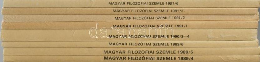 1973 - 1994 Magyar Filozófiai Szemle 25 száma: 1973/1-2.; 1985/5-6.; 1986/1-2, 3-4, 5-6; 1987/2,3,4;...
