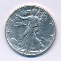Amerikai Egyesült Államok 1944. 1/2$ Ag "Walking Liberty" T:VF
USA 1944. 1/2 Dollar Ag &q...