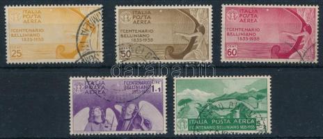 Olaszország 1935 Bellini sor légiposta értékek Mi 538-542 (Mi EUR 185.-) garancia nélkül / no guaran...