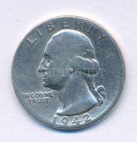 Amerikai Egyesült Államok 1942. 1/4$ (25c) Ag "Washington" T:VF,F
USA 1942. 1/4 Dollar (2...