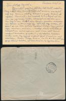 1949 Levél + levelezőlap Magyarországra küldve