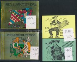 1984-1985 4 db bélyegfüzet (Mi EUR 93.-)