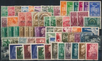 Magyar bélyegek teljes sorokkal az 1930-as, 1940-es évekből, stecklapon