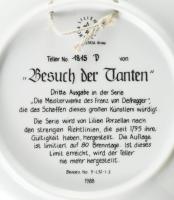 Lilien osztrák gyűjtői porcelán dísztányér, Franz von Defregger (1835-1921) festőművész képének mint...