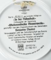 Hutschenreuter gyűjtői porcelán dísztányér, Benjamin Dautier festőművész képének mintájával ("A...