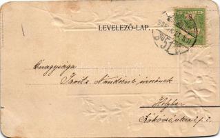 1905 Fedák Sári, János vitéz. Emb. floral (vágott / cut)