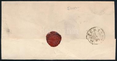 1867 5kr levélen "SIMONTORNYA" - "PEST / DÉL UTÁN"