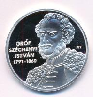 ifj. Szlávics László (1959-) 2011 k. "Nagy Magyarok / Gróf Széchenyi István" jelzett Ag em...