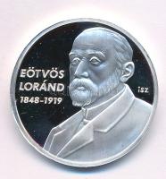 ifj. Szlávics László (1959-) 2011 k. "Nagy Magyarok / Eötvös Loránd" jelzett Ag emlékérem ...