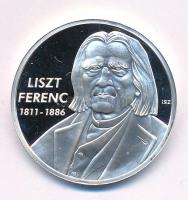 ifj. Szlávics László (1959-) 2011 k. "Nagy Magyarok / Liszt Ferenc" jelzett Ag emlékérem k...