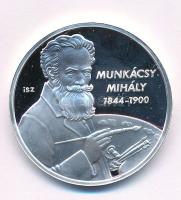 ifj. Szlávics László (1959-) 2011 k. "Nagy Magyarok / Munkácsy Mihály" jelzett Ag emlékére...