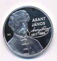 ifj. Szlávics László (1959-) 2011 k. "Nagy Magyarok / Arany János" jelzett Ag emlékérem ka...