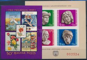 1976 Bélyegnap (49.) vágott blokk, hátoldalán "A MAGYAR POSTA AJÁNDÉKA" felirattal (20.000...