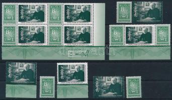 2022 Vertel József 100. születésnapja 9 db (2 féle) megszemélyesített bélyeg