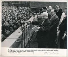 1964 Nyikita Szergejevics Hruscsov szovjet pártfőtitkár látogatása a budapesti Egyesült Izzóban, MTI...