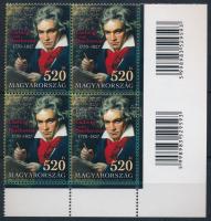 2020 200 éve született Ludwig van Beethoven ívsarki négyestömb vonalkódokkal